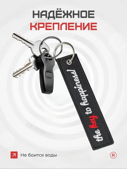Тканевый брелок The Key to Happiness Ключ к счастью