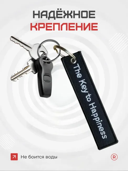 Тканевый брелок The Key to Happiness Ключ к счастью
