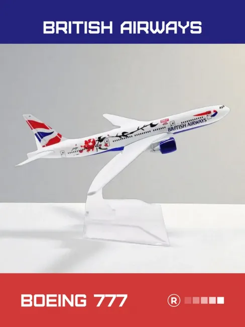 Металлическая модель самолета Boeing 777 British Airways
