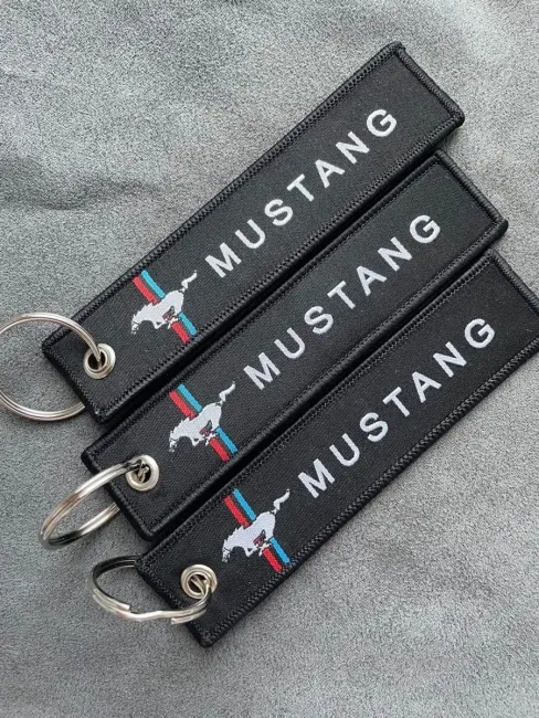 Тканевый брелок ремувка для автомобиля Mustang Мустанг