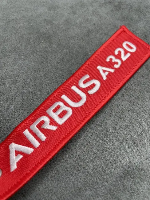 Двухсторонний тканевый брелок ремувка AIRBUS A320