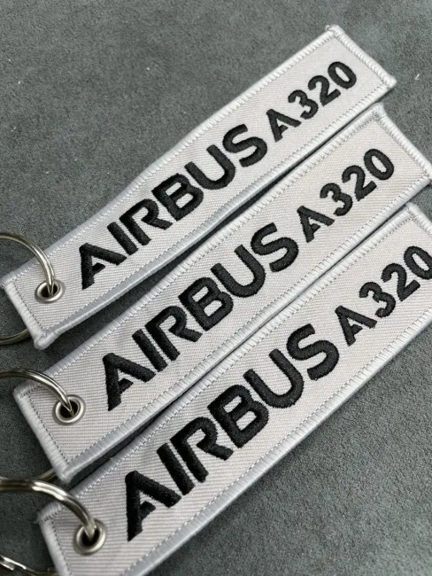 Двухсторонний тканевый брелок ремувка AIRBUS A320