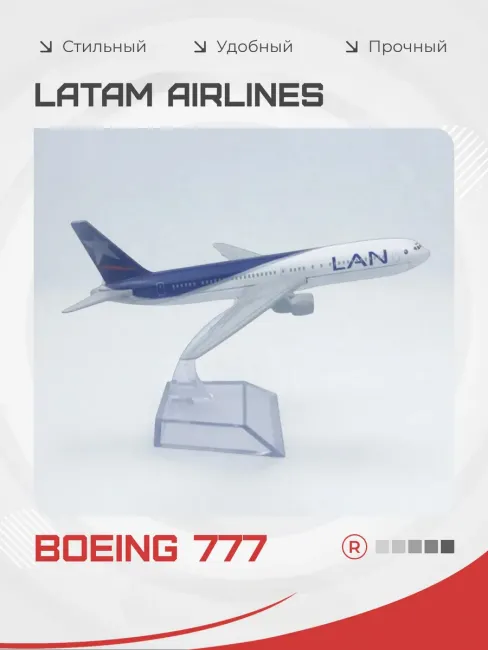 Металлическая модель самолета Boeing 777 LATAM Airlines