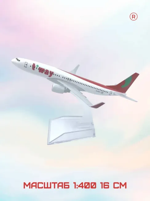 Металлическая модель самолета Boeing 737 T WAY