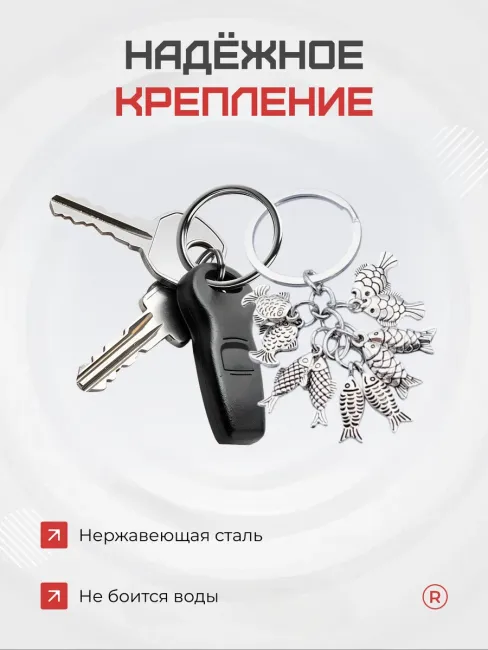 Металлический брелок Рыбалка
