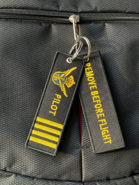 Тканевый брелок Remove Before Flight Изъять перед полётом