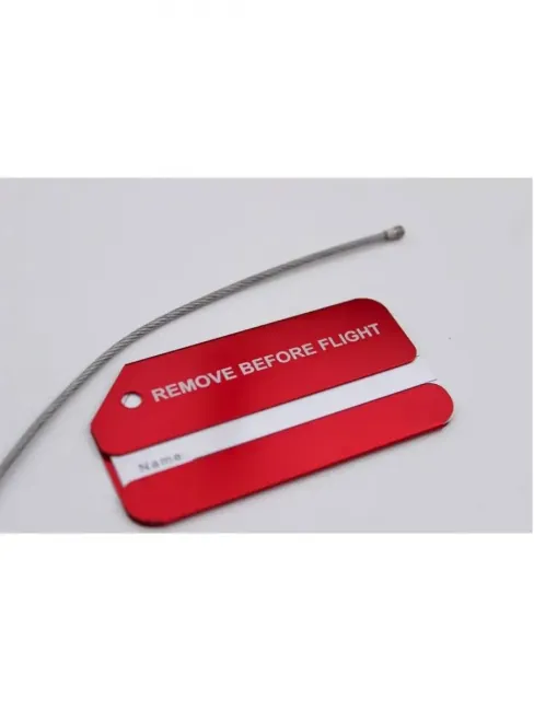 Металлическая багажная бирка Remove Before Flight
