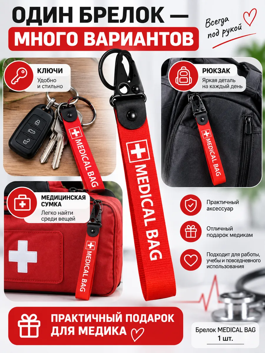 Брелок ремувка MEDICAL BAG медицинский для ключей