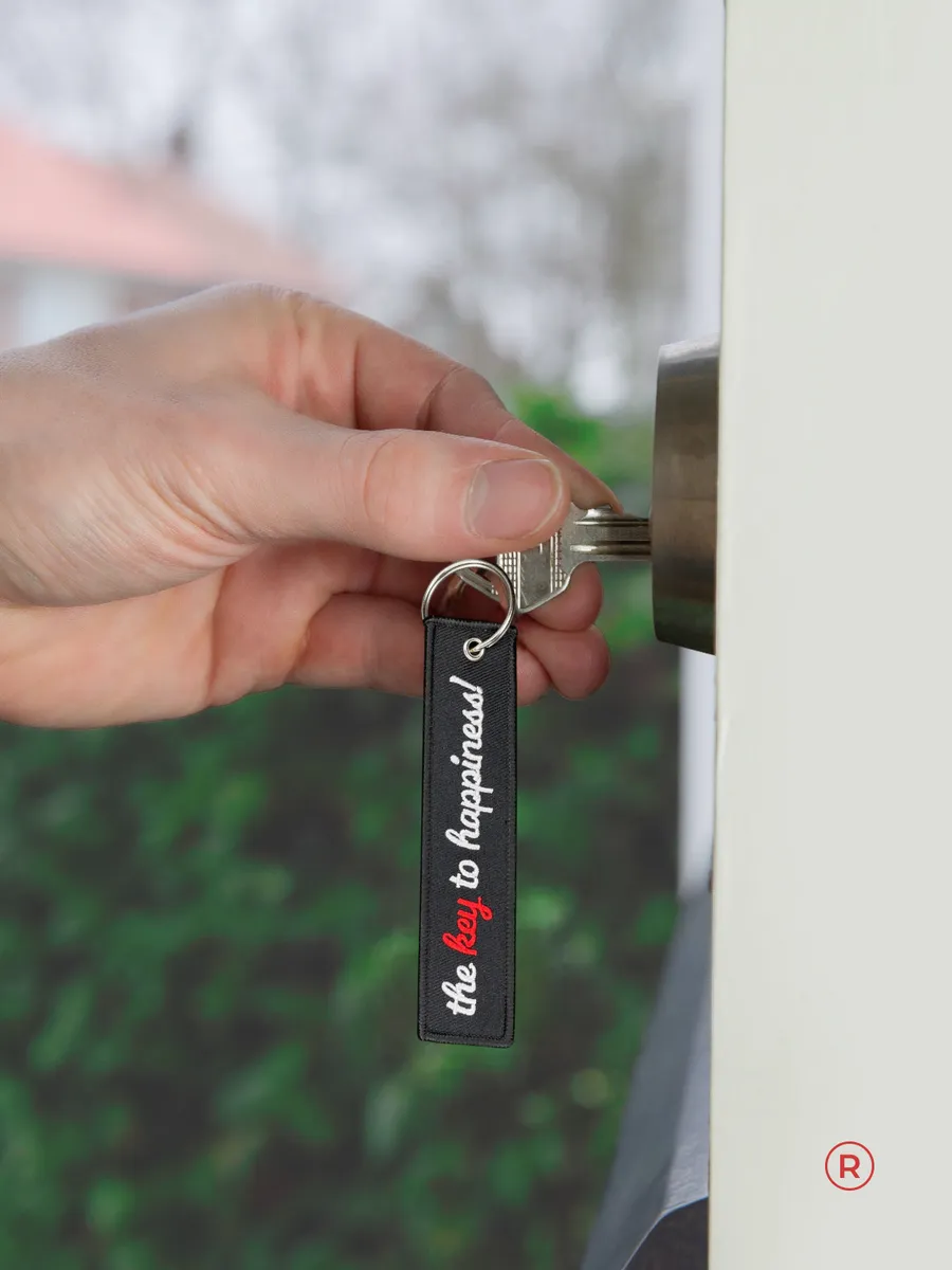 Тканевый брелок The Key to Happiness Ключ к счастью