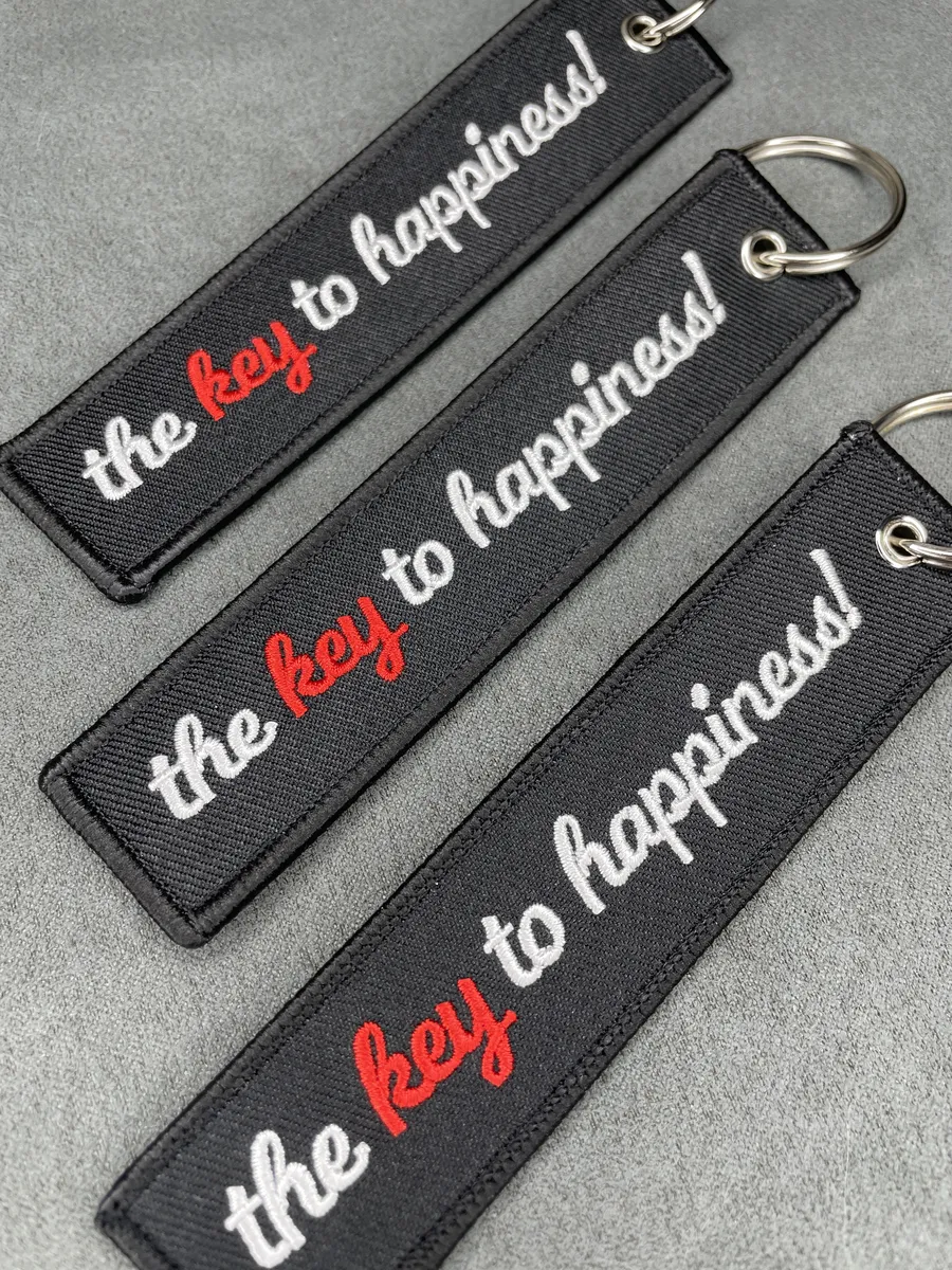 Тканевый брелок The Key to Happiness Ключ к счастью