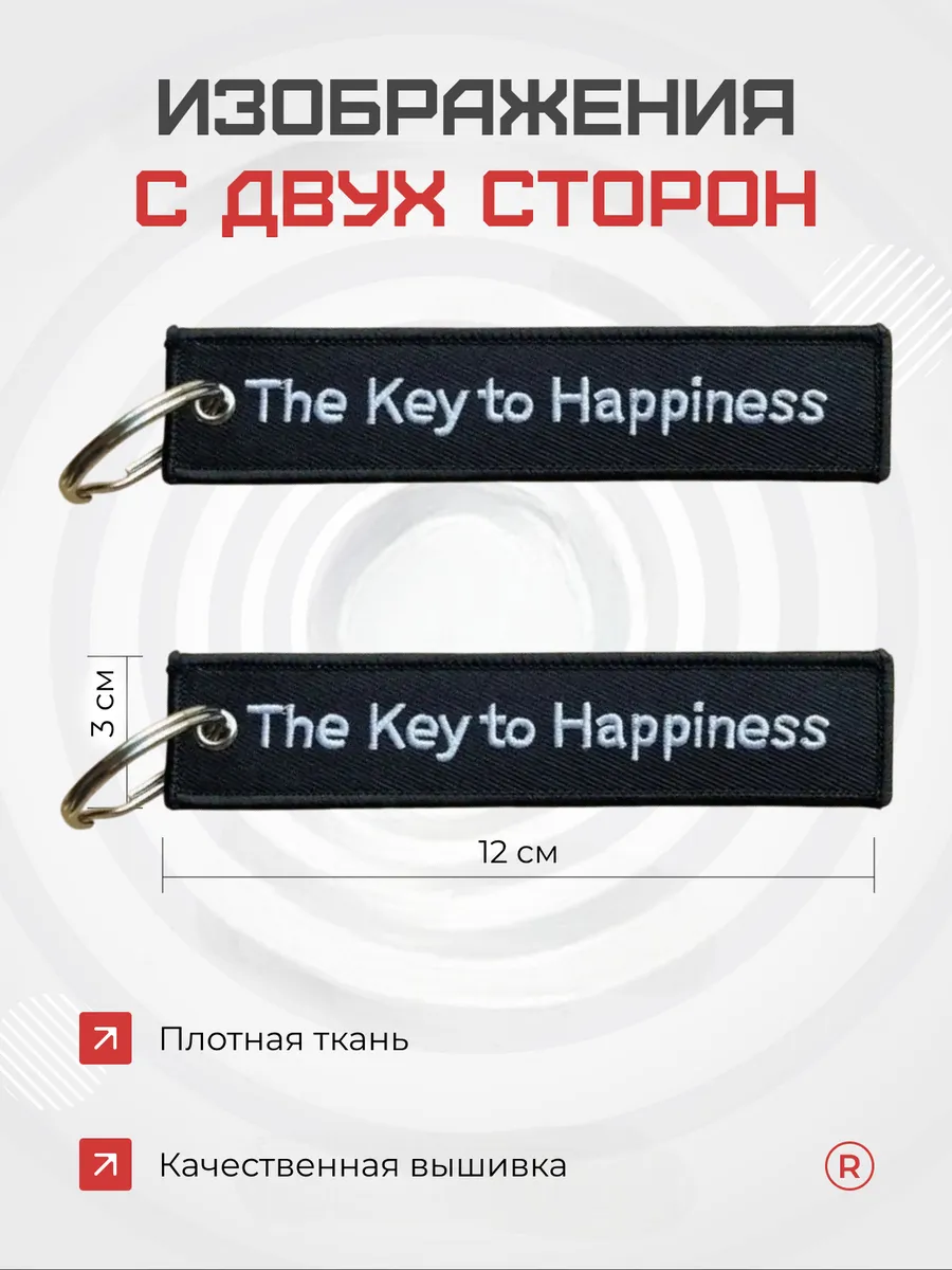Тканевый брелок The Key to Happiness Ключ к счастью