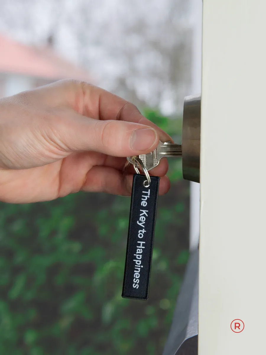 Тканевый брелок The Key to Happiness Ключ к счастью
