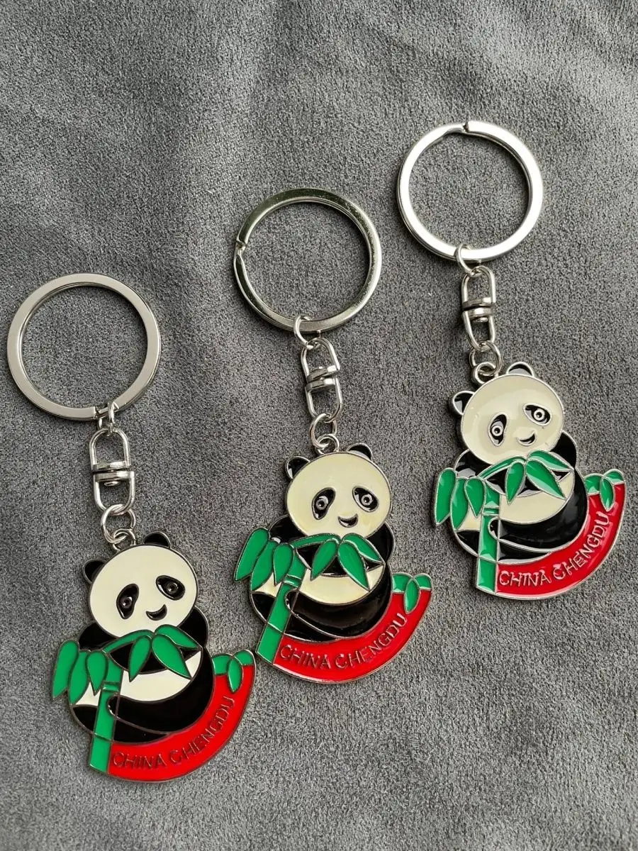 Металлический брелок для ключей Панда Panda