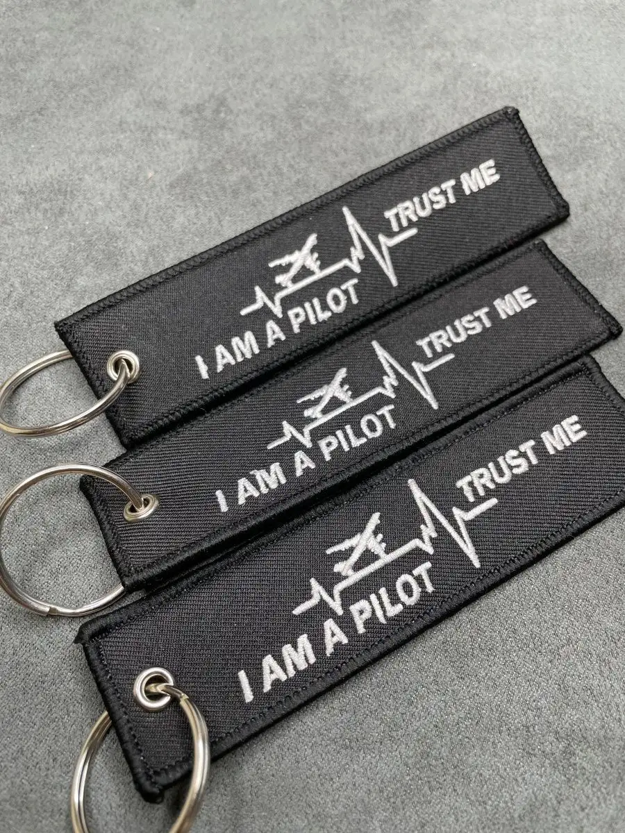 Тканевый брелок Пульс I AM A PILOT TRUST ME