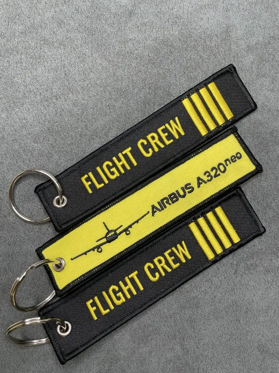 Тканевый брелок ремувка FLIGHT CREW Airbus A320Neo