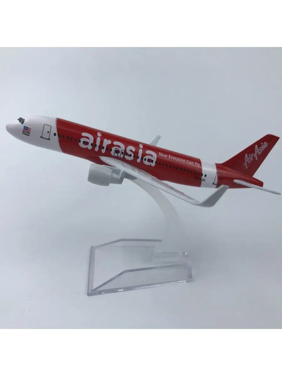 Металлическая модель самолета Airbus A320 Air Asia