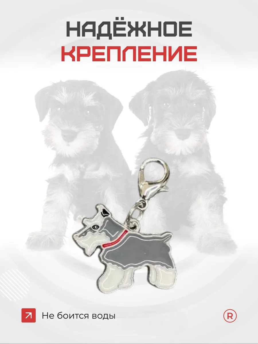 Металлический брелок Цвергшнауцер