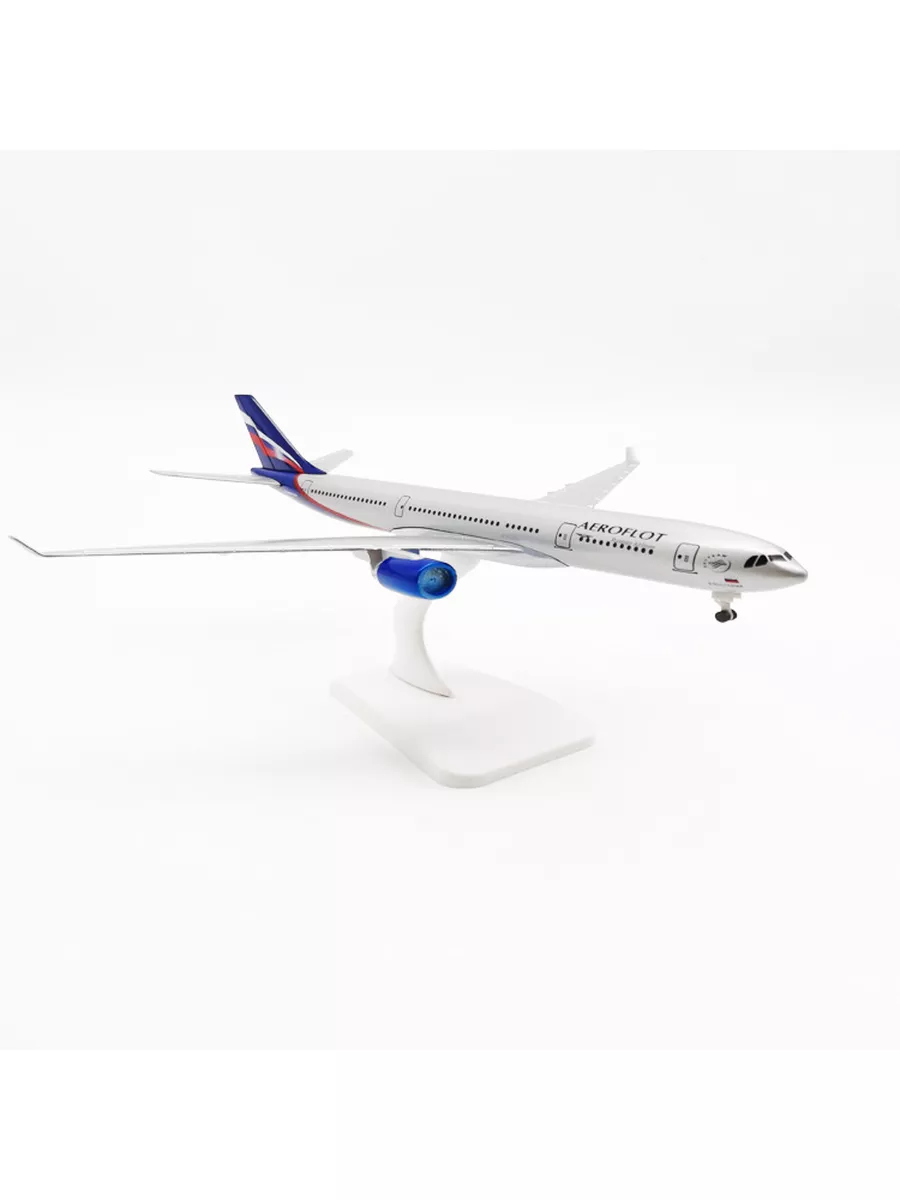 Металлическая модель самолета AIRBUS A 330 AEROFLOT с шасси