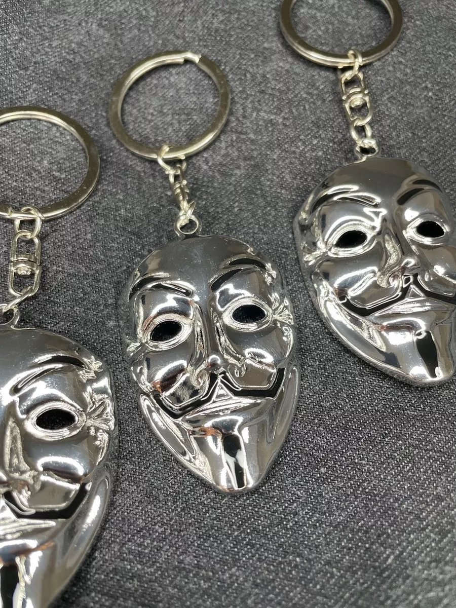 Металлический брелок Маска