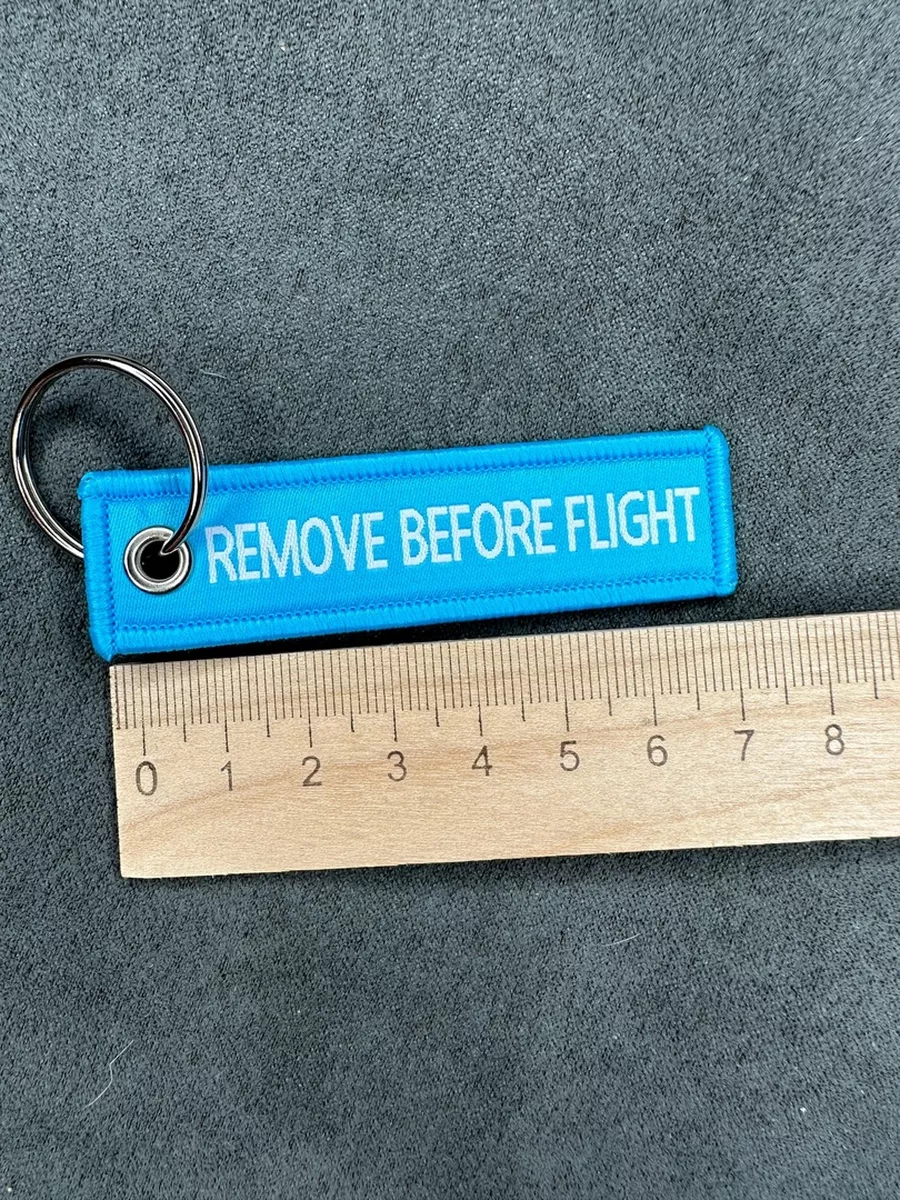 Мини тканевый брелок ремувка Remove Before Flight