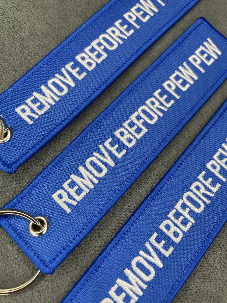 Тканевый брелок ремувка Remove Before PEW PEW