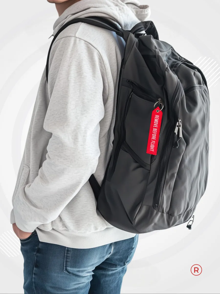Тканевый брелок REMOVE BEFORE FLIGHT Изъять Перед полетом