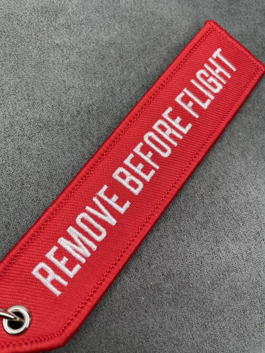 Тканевый брелок REMOVE BEFORE FLIGHT Изъять Перед полетом