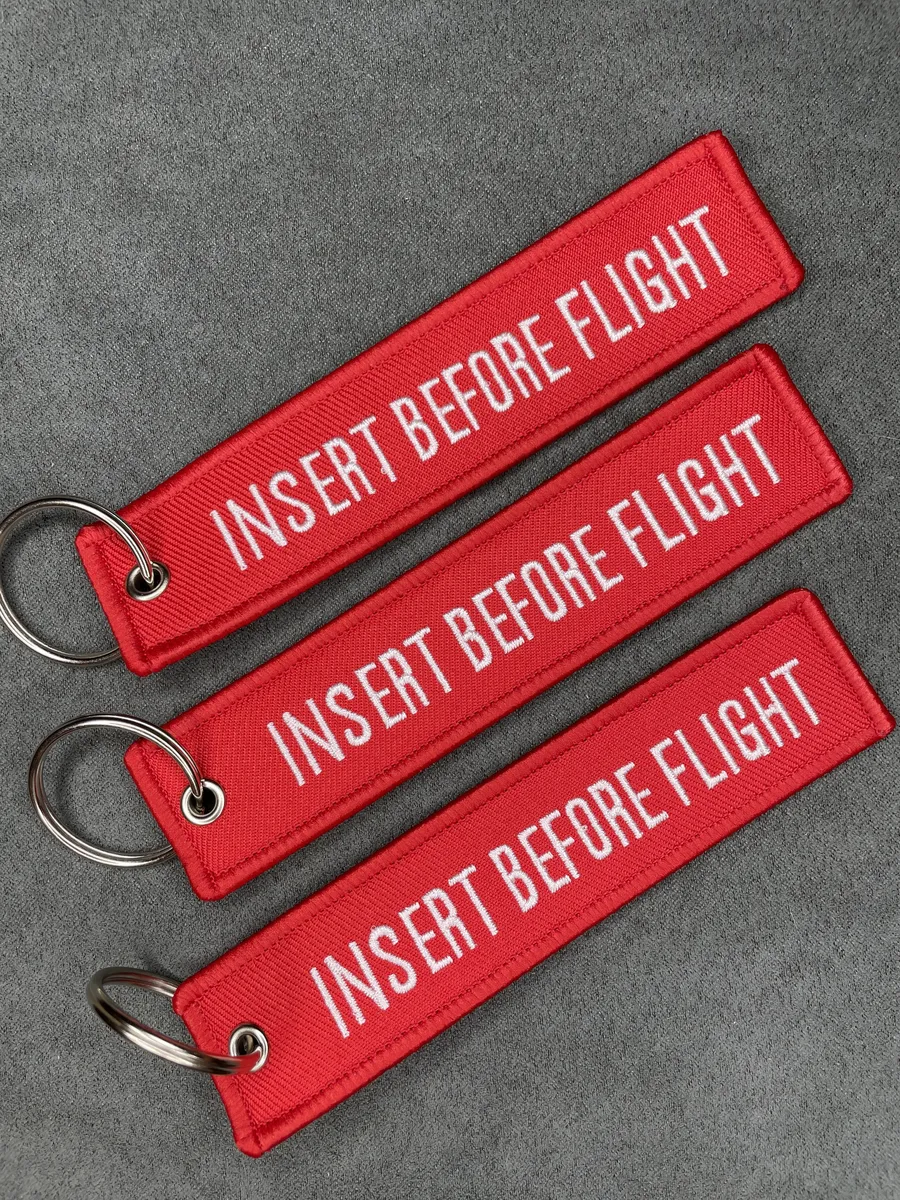Тканевый брелок Insert Before Flight Вставить перед полетом