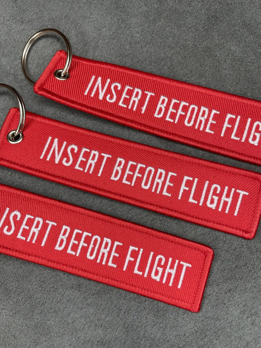 Тканевый брелок Insert Before Flight Вставить перед полетом