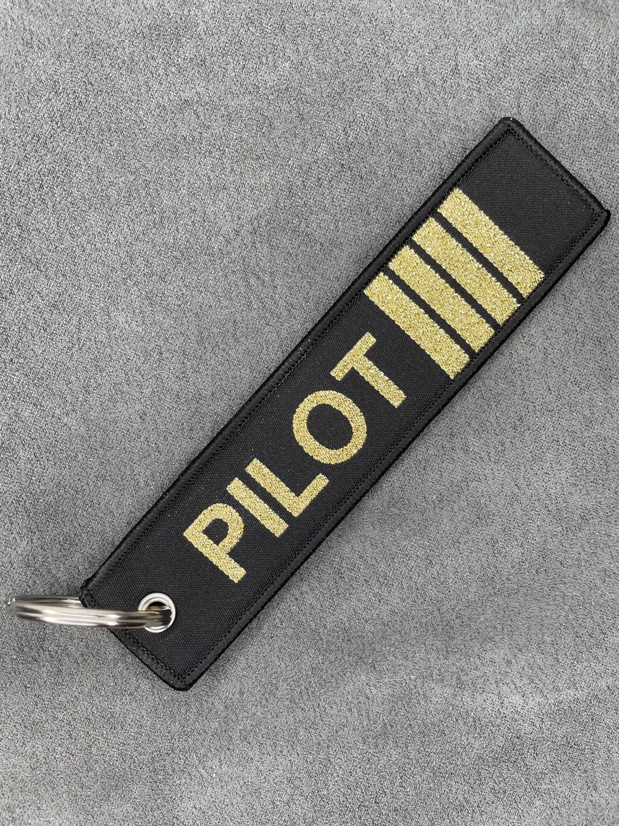 Двухсторонний тканевый брелок ремувка Pilot Пилот
