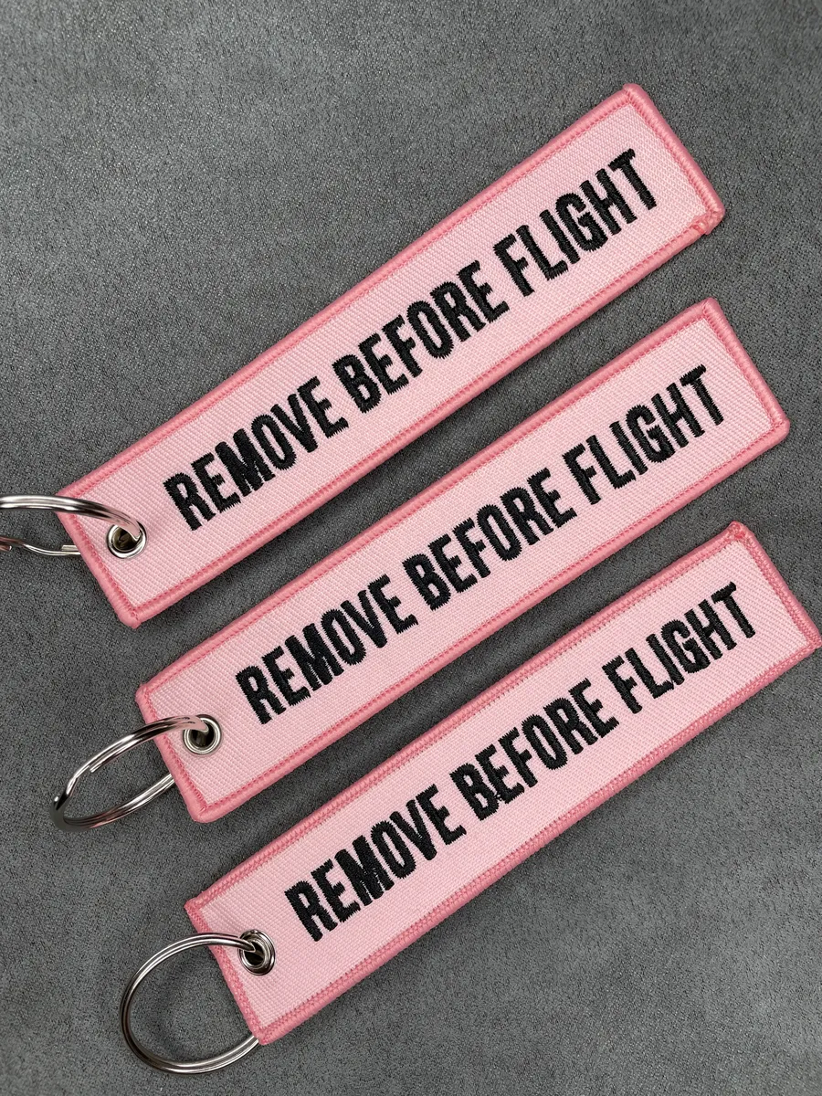 Тканевый брелок REMOVE BEFORE FLIGHT Изъять Перед полетом