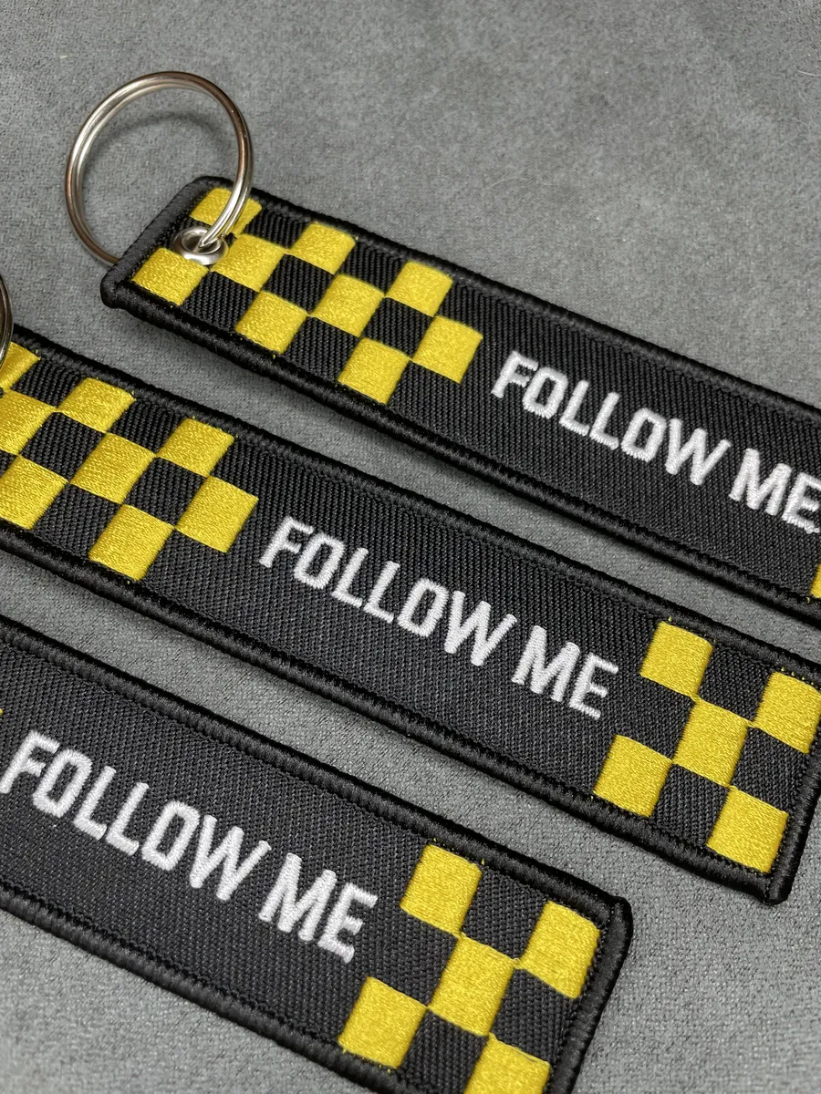 Тканевый брелок ремувка Follow ME Следуй за мной