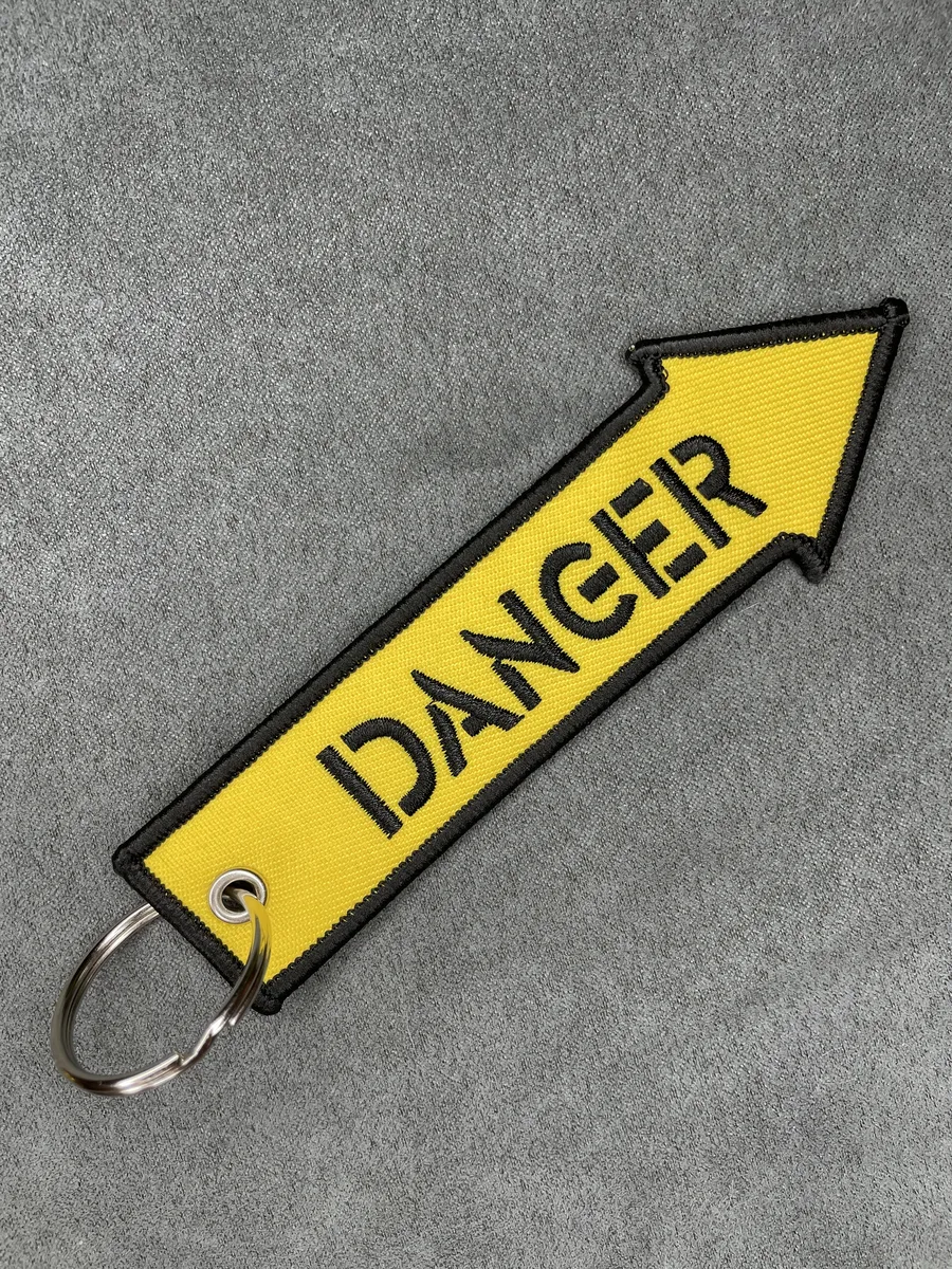 Тканевый брелок ремувка DANGER Опасность
