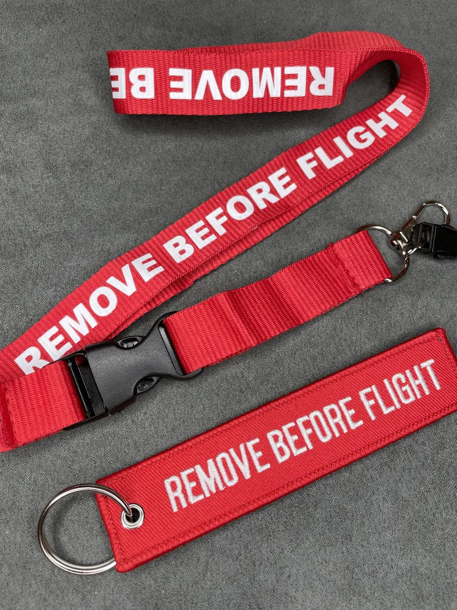 Набор 2 в 1 Ланъярд и брелок ремувка Remove before flight