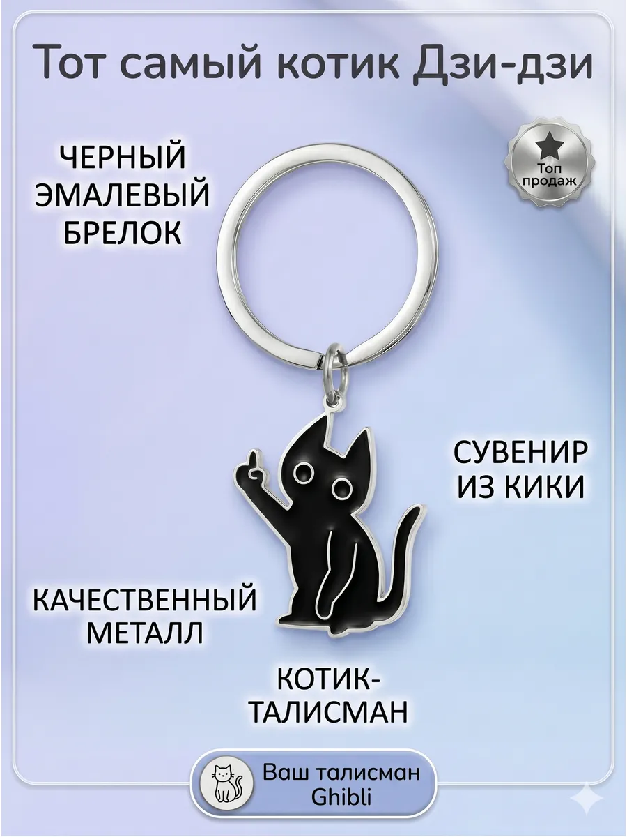 Брелок для ключей на сумку и рюкзак Кот Дзи-дзи аниме
