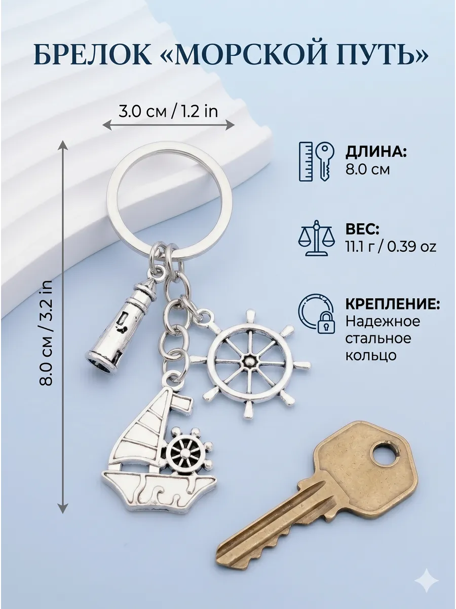 Морской путь Маяк, Штурвал брелок на ключи